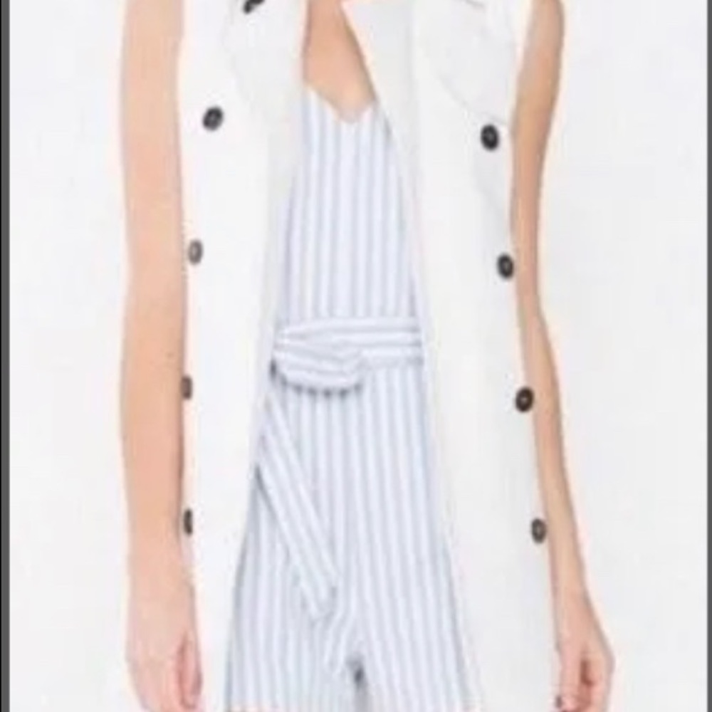 White Denim Vest